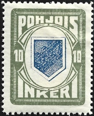 1920 Pohjois-Inkeri 10 p * LaPe P-I 8 liimake