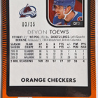 2021-22 O-Pee-Chee Platinum Orange Checkers 117 Devon Toews - pikkukuva 2