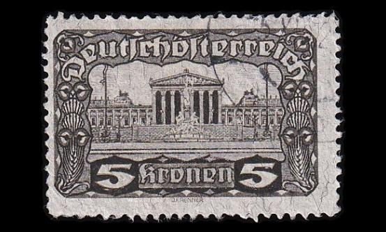 Itävalta 288A o Parlamenttirakennus 5 Kr (12½) (1919)