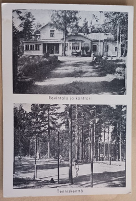 Nummela, Luontola, päätalo ja tenniskenttää, p. 1945 (SPR-m)