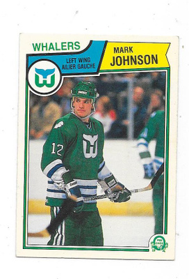 1983-84 OPC #140 Mark Johnson , Hartford Whalers