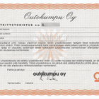 Outokumpu Oy vanhempi yritystodistus Specimen siisti näyte - pikkukuva 1