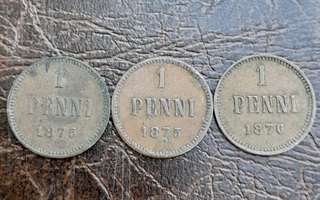 1 pennin erä 3 kpl