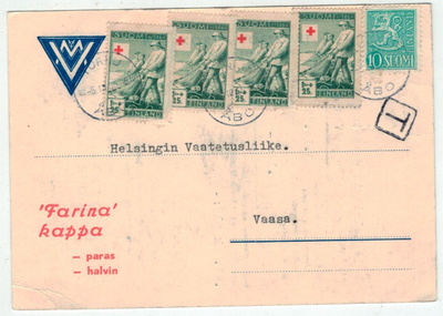 1955 T-leimakuori, mm 4 kpl PR 1946 1mk merkkejä