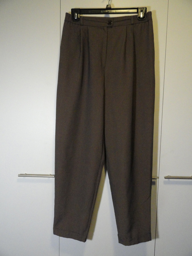 Vintage: ruskeat Santarelli housut, koko 42