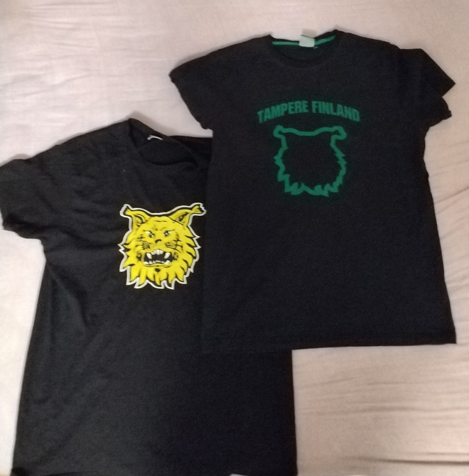 Tampereen ilves t-paidat 2 kpl XL