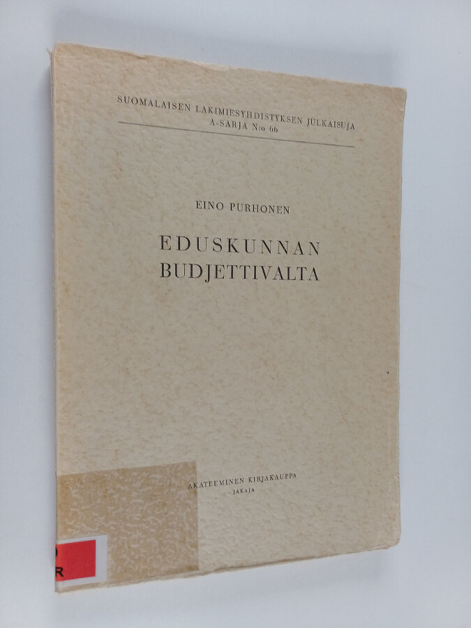 Eino Purhonen : Eduskunnan budjettivalta
