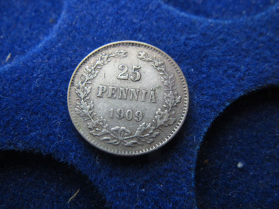 25 penniä 1909