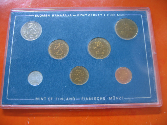 Suomi 1p - 5mk rahasarja - 1975