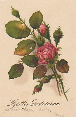 Postikortti, ONNITTELUKORTTI, vanha