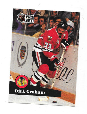 1991-92 ProSet #51 Dirk Graham Chicago Blackhawks
