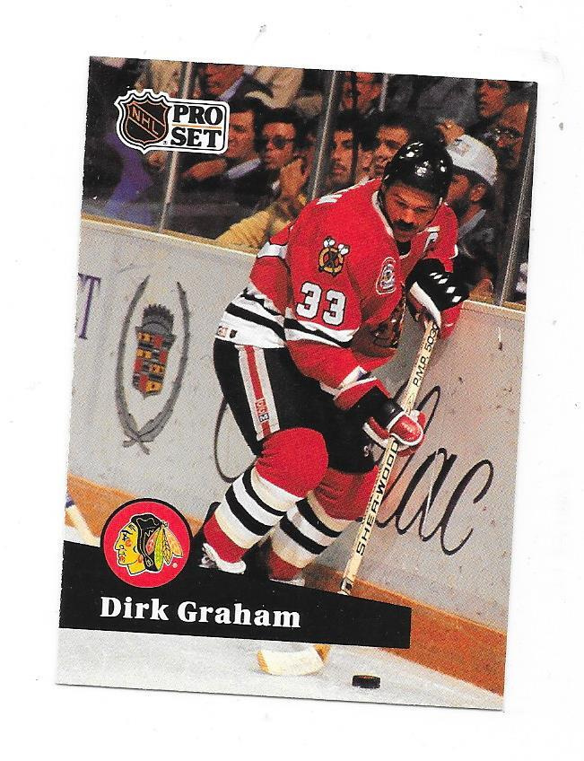 1991-92 ProSet #51 Dirk Graham Chicago Blackhawks