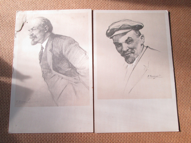 CCCP: V.I. Lenin - kahdeksan piirrospostikorttia