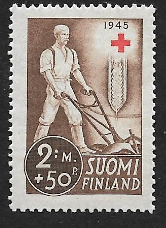 Punainen risti 1945 2+0,50mk (LAPE 292) **