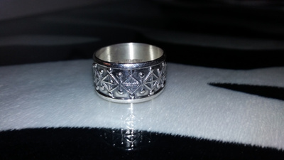 Vintage desing Bengt O. Lilja hopea sormus BLO 916H Q7
