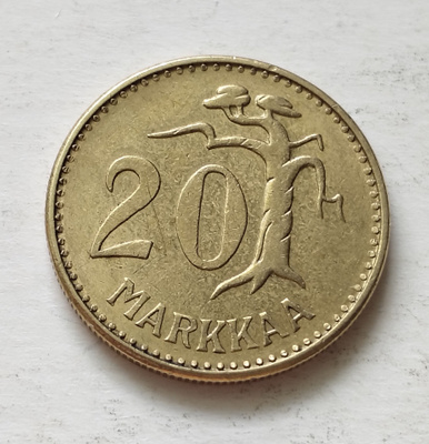 20 mk, circ, v . 1955