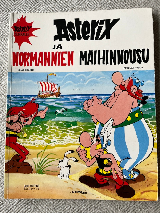 Asterix kuusi vanhaa 1.painosta 1970-luvulta