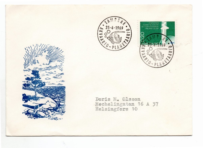 Tampere: Akvaario-planetario (erikoisleima 25.4.1969)
