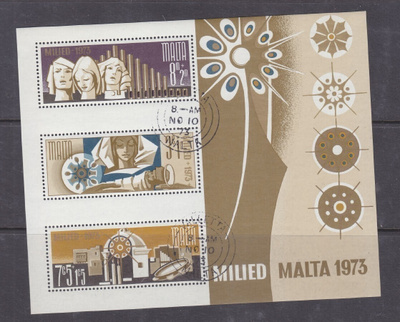 Malta 1973 pienoisarkki.