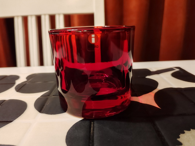 Marimekko/ Iittala Kivi kynttilälyhty 80 mm punainen