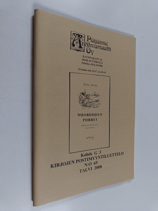 Kirjojen postimyyntiluettelo n:o 65 : talvi 2008