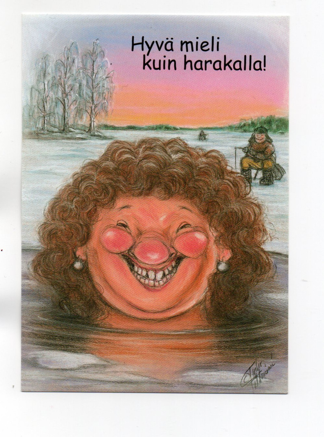 "°Hyvä mieli, kuin harakalla°!" -KORTTI /Hörölä (Kulkematon)