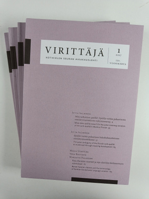 Virittäjä vuosikerta 2017 (nrot 1-4)