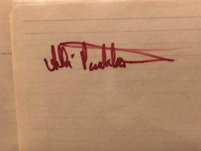 Antti Pääkkönen nimikirjoitus paperilla