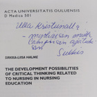 Sirkka-Liisa Halme : The Development Possibilities of Cri... - pikkukuva 3