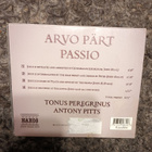 Arvo Pärt: Passio. Tonus Peregrinus CD - pikkukuva 2