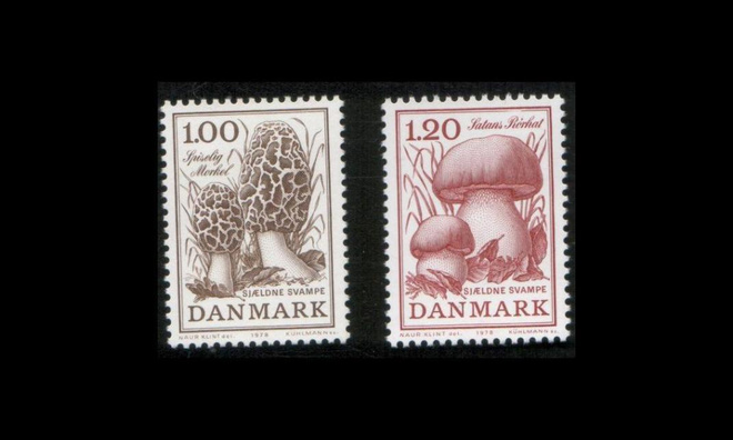 Tanska 673-4 ** Harvinaisia sieniä (1978)