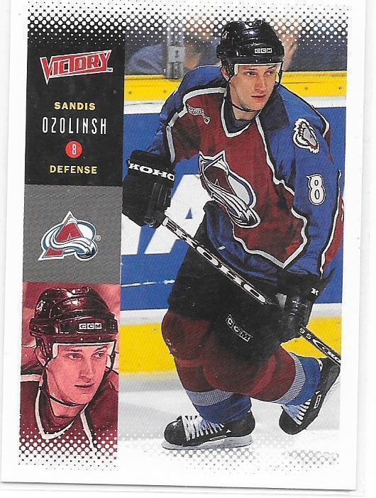 2000-01 UD Victory #66 Sandis Ozolinsh Colorado Avs