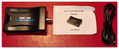 HDMI -> BNC muunnin PAL/NTSC + 3,5 mm äänilähtö #32282