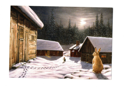 Jan Bergerlind "°JÄNIS KATSELEE TONTTUA°" -KORTTI