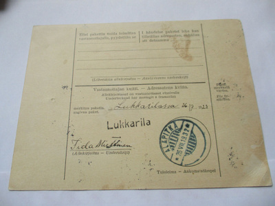 1932 Lukkarila rivil tulona Veitsiluodon os.kortilla