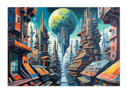 100 kpl uusia Science Fiction taide julisteita koko A4