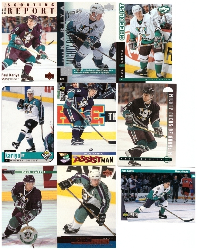 9 x PAUL KARIYA Mighty Ducks