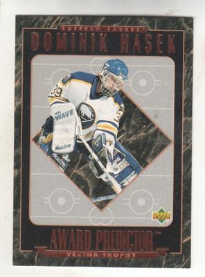 95-96 UD Award predictor Dominik Hasek