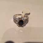 70 .. 14k Valkokulta Duble Black Sapphire .. Sormus - pikkukuva 4
