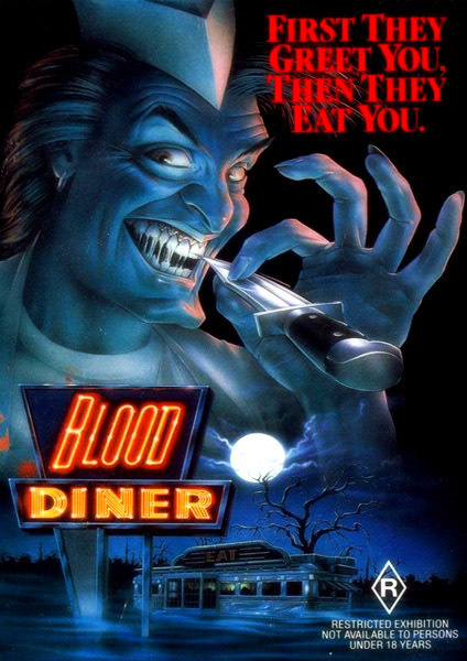 Blood Diner (1987) kultti splatter komedia. DVD -- Rare!