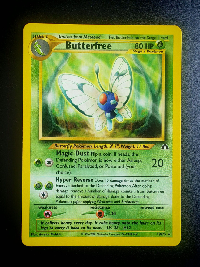 Pokemon kortti Butterfree Neo Discovery rare