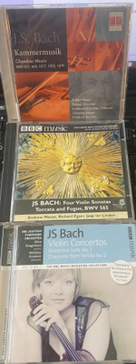 Bach x 3 - viulukonserttoja ja -sonaatteja 3cd