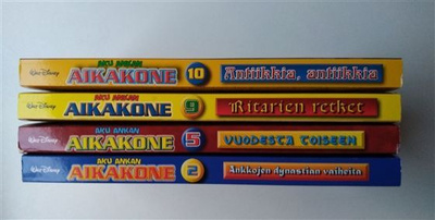 Aku Ankka Aikakone 2, 5, 9 ja 10