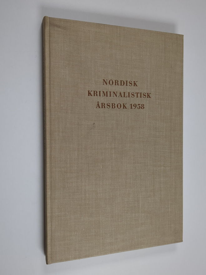 Nordisk kriminalistisk årsbok 1958