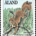 ÅL 1991 Nisäkkäitä Orava 2,10 mk EP Lape 045 alareuna LOISTO - pikkukuva 1