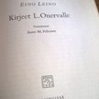 Eino Leino: Kirjeet 2, Kirjeet L. Onervalle - pikkukuva 1