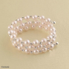 952 .. Elegantti Faux Pearl ja Crystal .. Rannekoru - pikkukuva 1