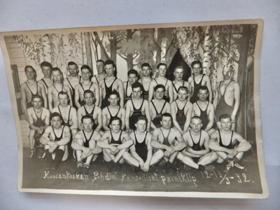 Valokuva Urheiluseura Puhti Kuusankoski Kouvola 1932 Paini