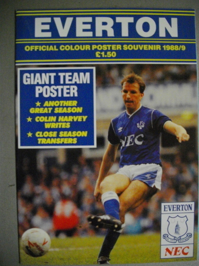 Everton Official Colour Poster Souvenir 1988/89 (5.3)