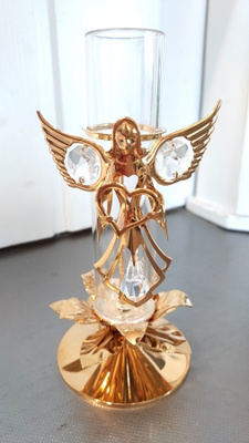 AUSTRIAN CRYSTAL ENKELI YHDEN KUKAN MALJAKKO /KYNTTILÄNJALKA